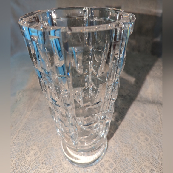 Orrefors thousand windows crystal flower vase.7.5